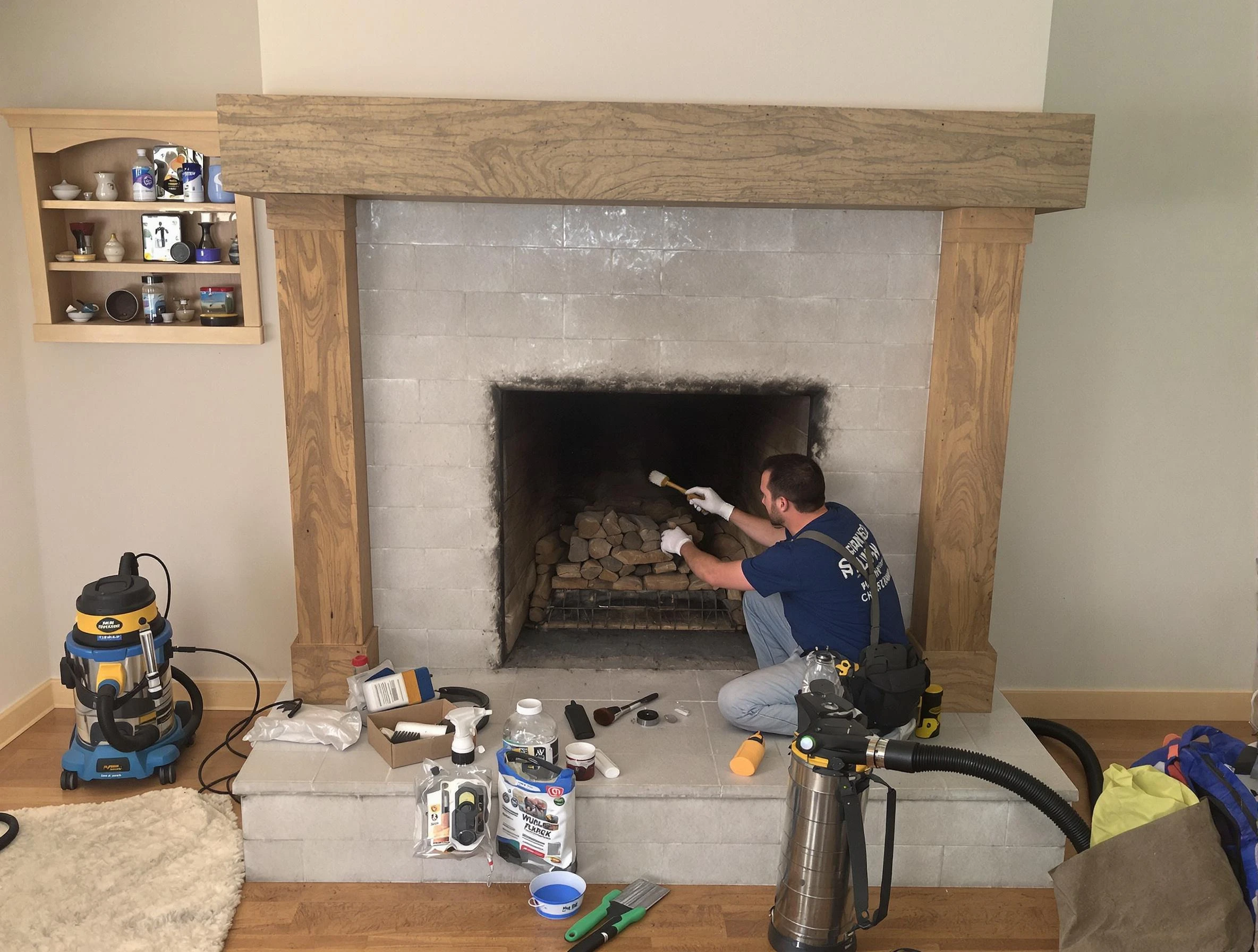 Detailed creosote removal process by Erie Chimney Sweep in Erie, CO