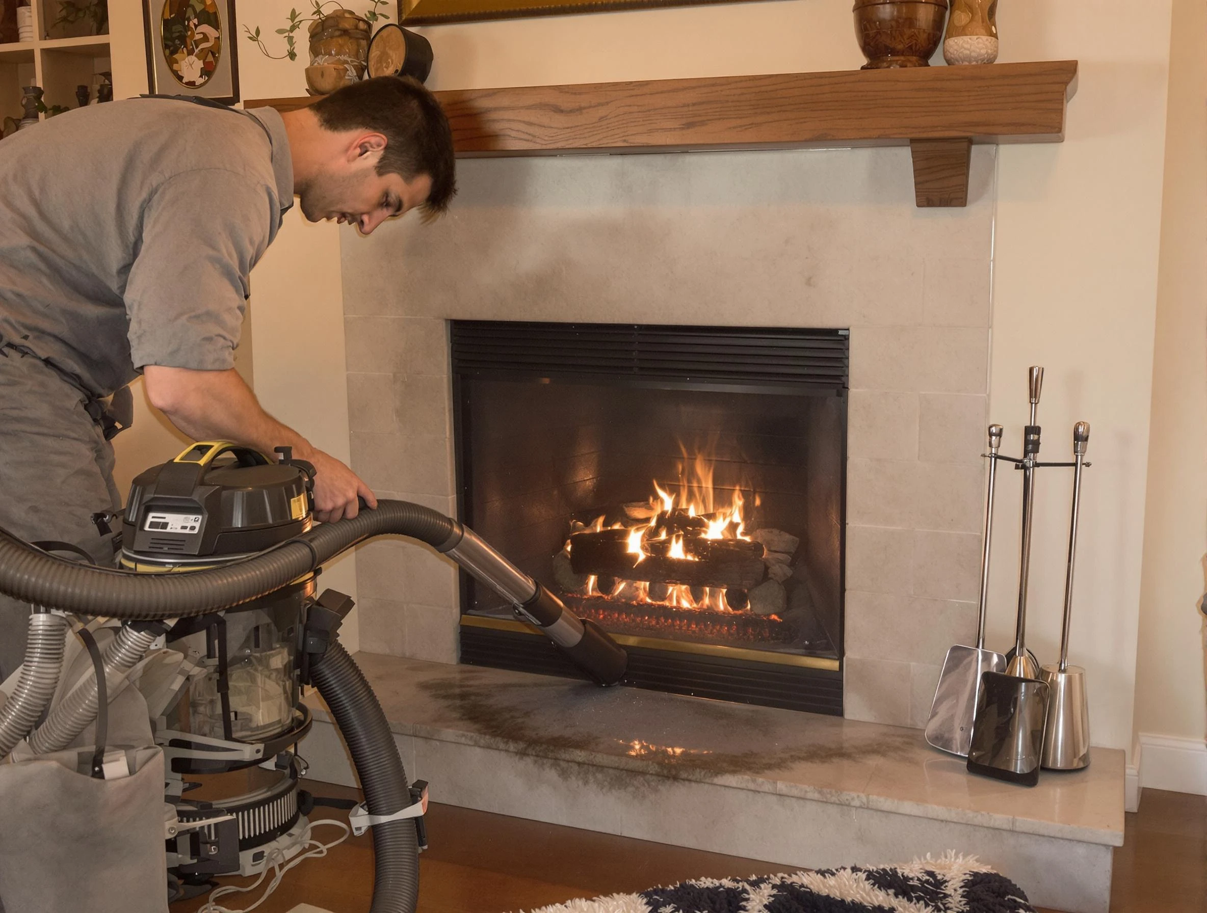 Routine fireplace upkeep by Erie Chimney Sweep in Erie, CO